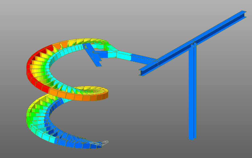旋转钢楼梯钢结构设计 受力分析