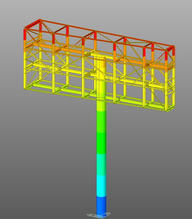 擎天柱广告牌钢结构设计